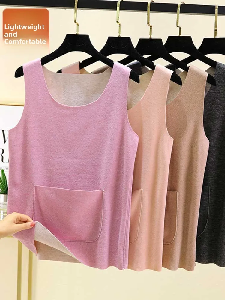 Thickened Double-sided Flocking Vest Warm Belly Protection round Neck Home Clothes Women's Underwear Thermal Camisole
Thickened Double-sided Flocking Vest Warm Belly Protection round Neck Home Clothes Women's Underwear Thermal Camisole