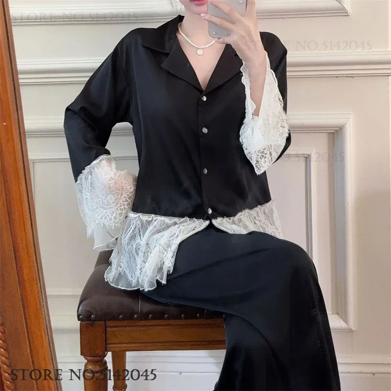 Милые розовые кружевные пижамы, комплект из двух предметов, женская одежда для сна, пижамный костюм, одежда для дома, свободная повседневная домашняя одежда, ночная рубашка, пижама
Милые розовые кружевные пижамы, комплект из двух предметов, женская одежда для сна, пижамный костюм, одежда для дома, свободная повседневная домашняя одежда, ночная рубашка, пижама