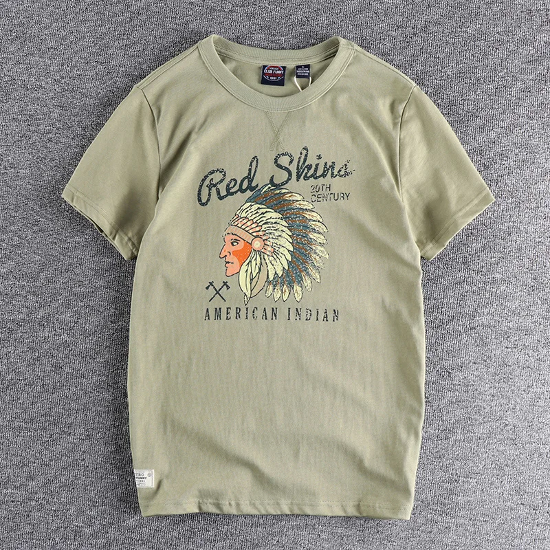 Summer American Retro Heavyweight Short-sleeved O-neck Printed T-shirt Men's Fashion 100% Cotton Washed Old Loose Casual Tops
Summer American Retro Heavyweight Short-sleeved O-neck Printed T-shirt Men's Fashion 100% Cotton Washed Old Loose Casual Tops