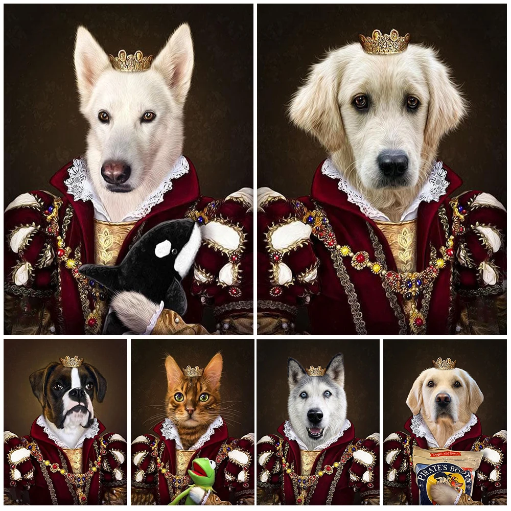 Vintage Queen Princess Dog Animal Wall Pictures For Living Room Nordic Poster Wall Art Canvas Painting Home Decor Unframed
Vintage Queen Princess Dog Animal Wall Pictures For Living Room Nordic Poster Wall Art Canvas Painting Home Decor Unframed