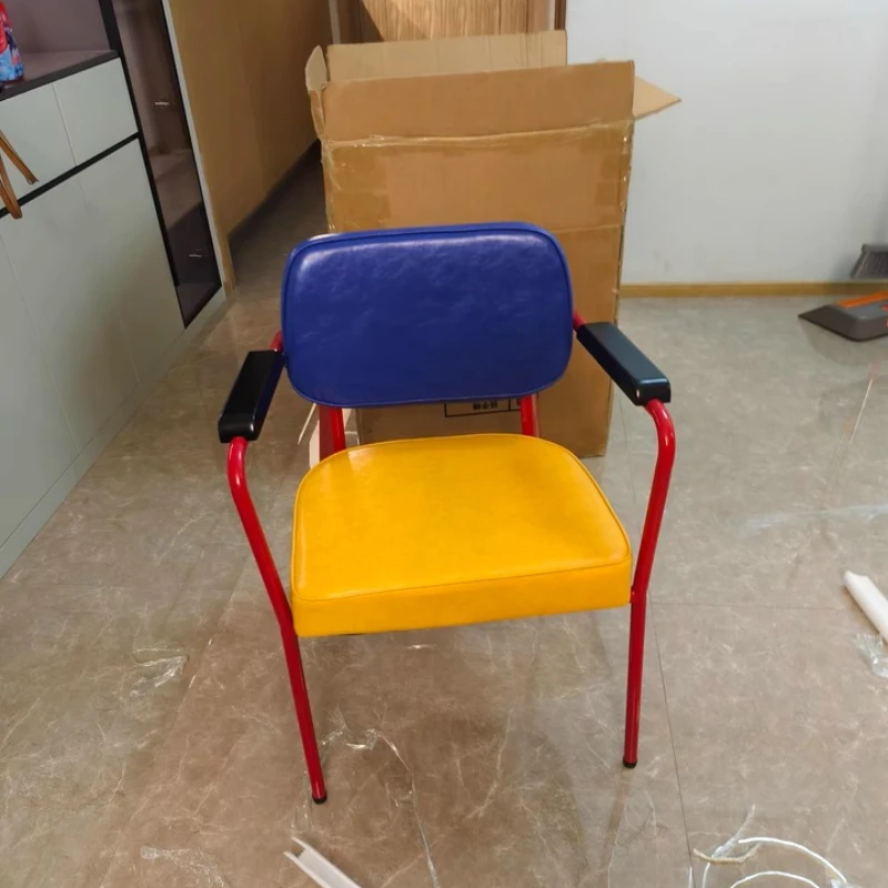 Dopamine Red Dining Chair Memphis Style Accent Stool with Backrest Artistic Upholstered Seat for Vibrant Home Office Chairs
Dopamine Red Dining Chair Memphis Style Accent Stool with Backrest Artistic Upholstered Seat for Vibrant Home Office Chairs