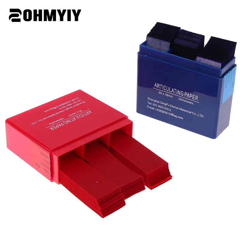 300Sheets Dental Articulating Paper 55*18mm Blue Red Bite Strips Oral Dentist Teeth Care Whitening Dental Prosthodontic Material
300Sheets Dental Articulating Paper 55*18mm Blue Red Bite Strips Oral Dentist Teeth Care Whitening Dental Prosthodontic Material