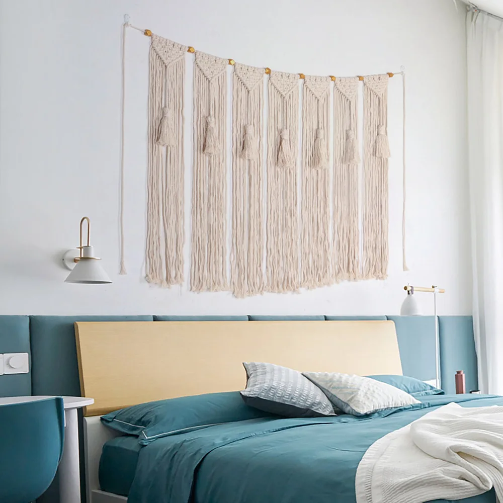 Занавеска на дверь в богемном стиле, макраме, настенный гобелен в скандинавском стиле, ручная работа, плетеная кисточка, украшение для гостиной, спальни, комнаты 
Занавеска на дверь в богемном стиле, макраме, настенный гобелен в скандинавском стиле, ручная работа, плетеная кисточка, украшение для гостиной, спальни, комнаты