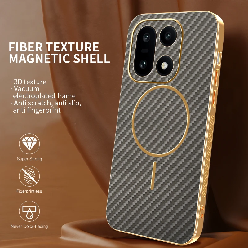 Magnetic Case For OnePlus 15 Carbon fiber pattern for Wireless charging Camera protection Shockproof Back Cover
Magnetic Case For OnePlus 15 Carbon fiber pattern for Wireless charging Camera protection Shockproof Back Cover