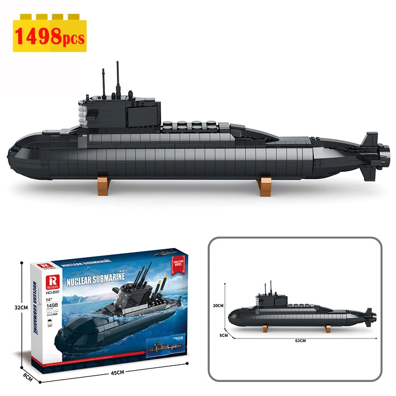 IN STOCK Military Submarine Building Blocks Model MOC Creativity Ship Bricks 1498Pcs Toys for Children Birthday Gift Set
IN STOCK Military Submarine Building Blocks Model MOC Creativity Ship Bricks 1498Pcs Toys for Children Birthday Gift Set