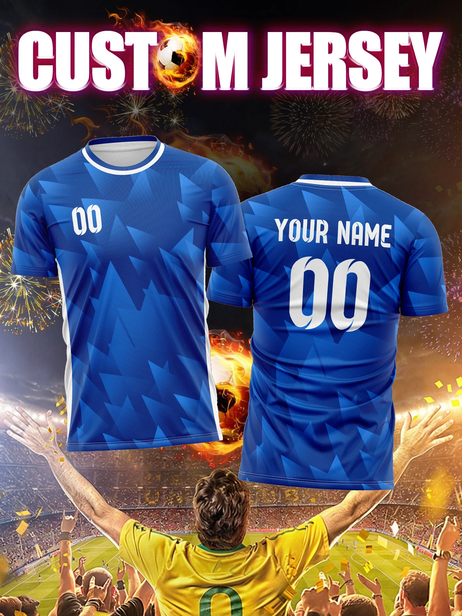 Custom Image Number Name Soccer Jersey, Entry Level Player Shirt, Newcomer Soccer Training Gear
Custom Image Number Name Soccer Jersey, Entry Level Player Shirt, Newcomer Soccer Training Gear