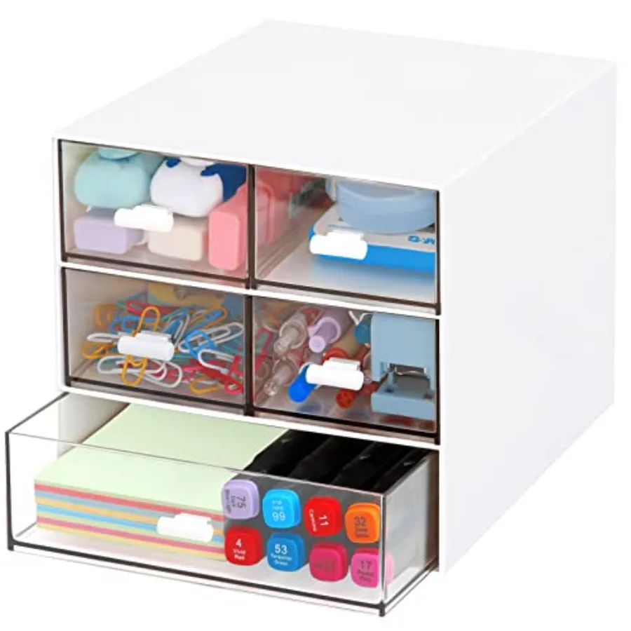 Desk Organizer with 5 Drawers, Rectangular Office Stationery Supplies Desktop Drawers, Plastic Makeup Storage, Suitable for Off
Desk Organizer with 5 Drawers, Rectangular Office Stationery Supplies Desktop Drawers, Plastic Makeup Storage, Suitable for Off