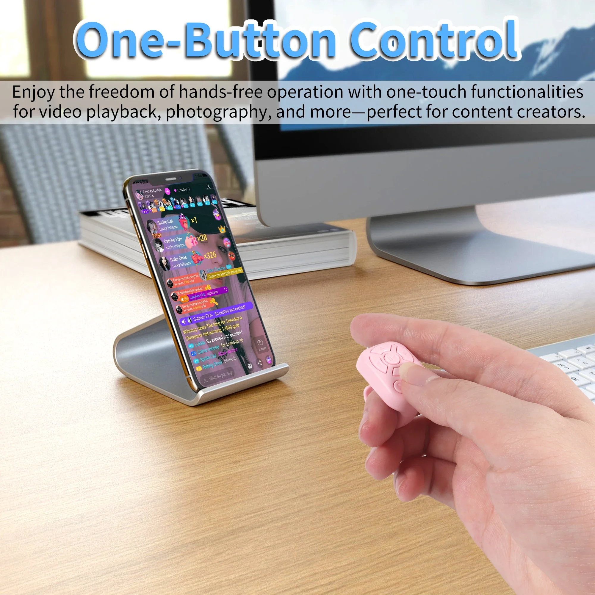 Bluetooth Ring Remote Control Mouse Rechargeable Video Page Turner Mini Portable for Smartphone Tablet
Bluetooth Ring Remote Control Mouse Rechargeable Video Page Turner Mini Portable for Smartphone Tablet