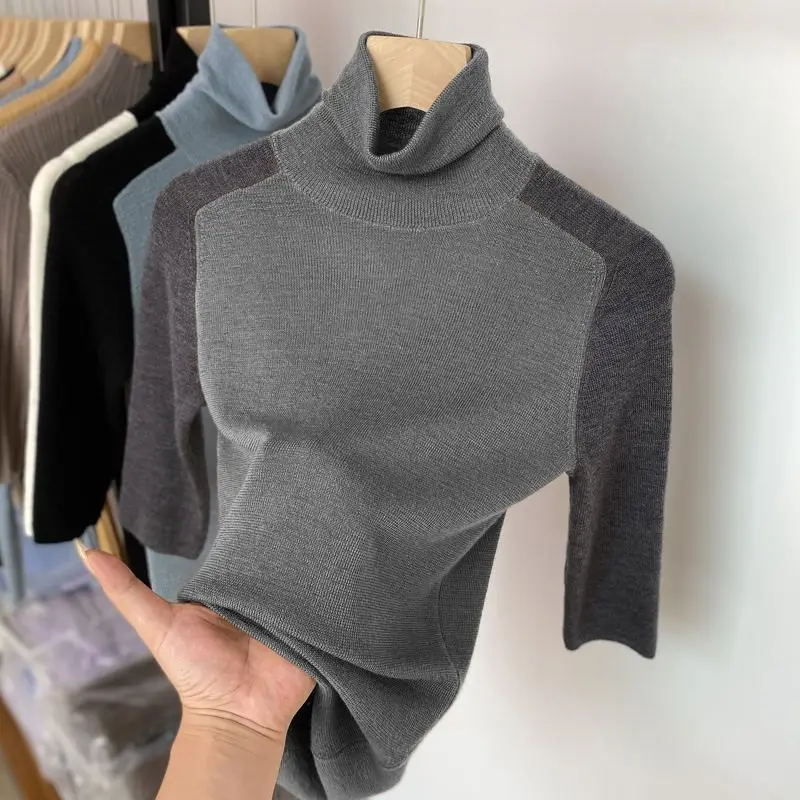 Turtleneck Pullovers Women Inside Panelled Fashion Knitting New Sweater Autumn Retro All-match Korean Style Mujer Simple Leisure
Turtleneck Pullovers Women Inside Panelled Fashion Knitting New Sweater Autumn Retro All-match Korean Style Mujer Simple Leisure