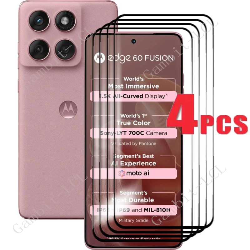 4PCS 3D Full Curved Tempered Glass For Motorola Edge 60 Pro Protective Film ON Edge60Pro Edge60 Fusion Screen Protector Cover
4PCS 3D Full Curved Tempered Glass For Motorola Edge 60 Pro Protective Film ON Edge60Pro Edge60 Fusion Screen Protector Cover