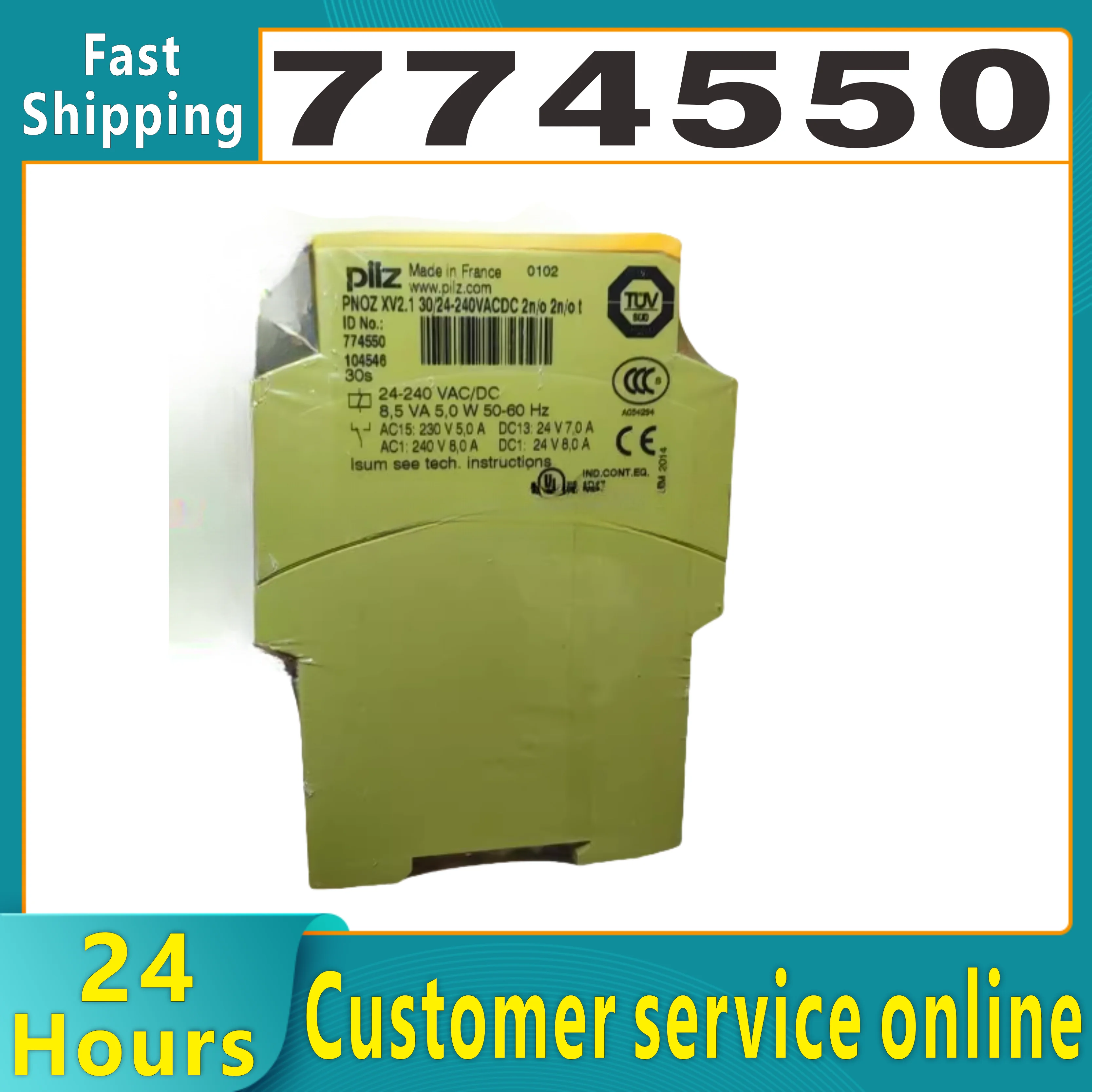 Original 774550 Pirelli Safety Module PNOZ XV21 30/24-240VCD
Original 774550 Pirelli Safety Module PNOZ XV21 30/24-240VCD