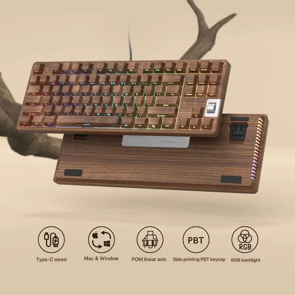 Womier material carbon fibre sound heat sublimation RGB backlight custom mechanical keyboard wired 87-key volume wheel
Womier material carbon fibre sound heat sublimation RGB backlight custom mechanical keyboard wired 87-key volume wheel