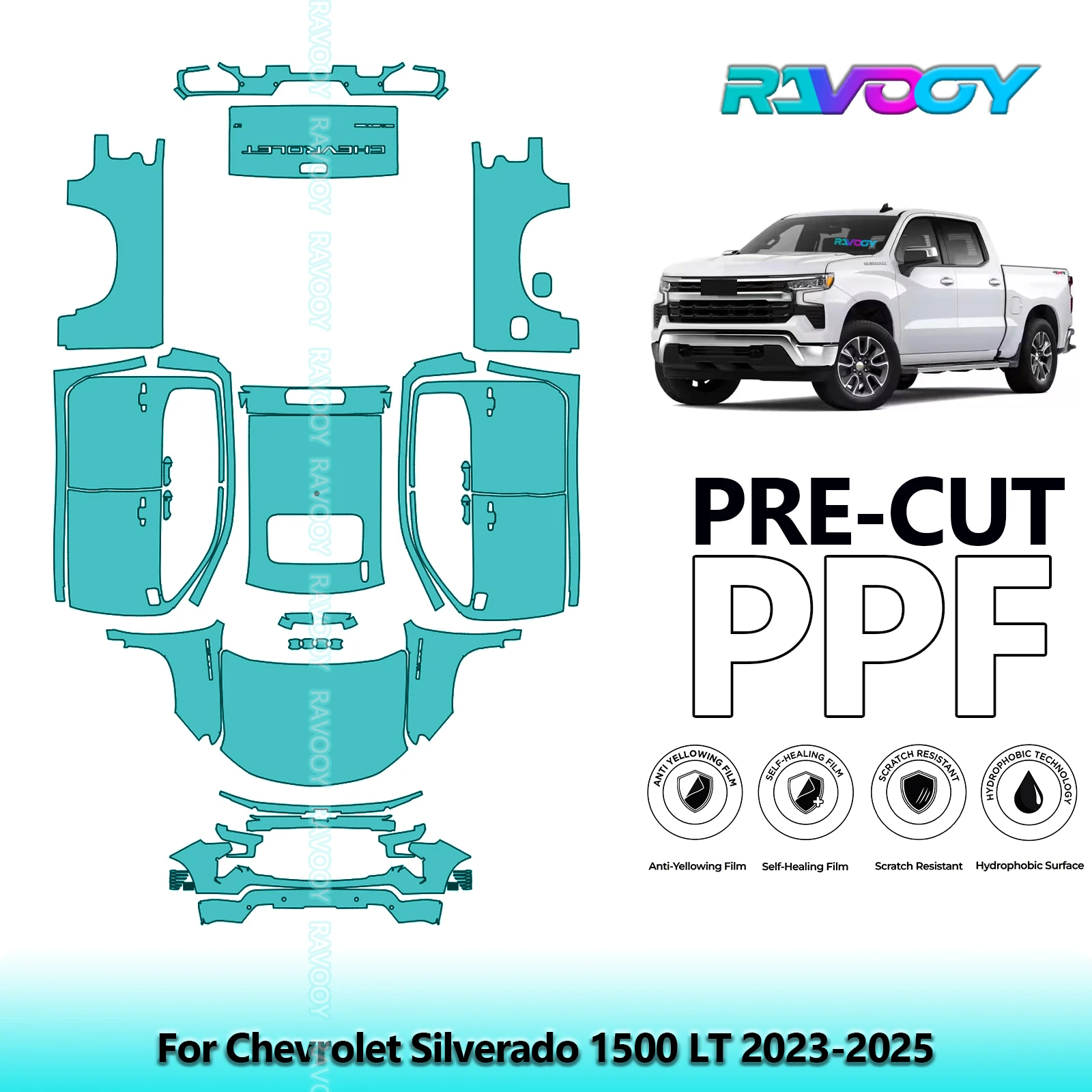 Car Precut PPF Paint Protection Film Full Vehicle For Chevrolet Silverado 1500 LT 2023-2025
Car Precut PPF Paint Protection Film Full Vehicle For Chevrolet Silverado 1500 LT 2023-2025