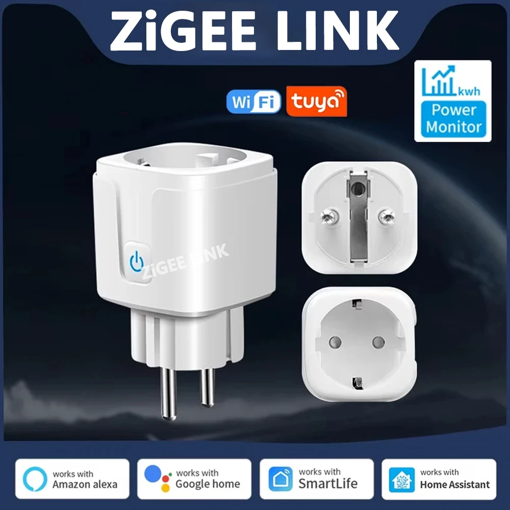 Tuya Smart WiFi ZigBee 3.0 Plug EU Socket 16A/20A Outlet Power Monitor Timer Voice Control Alexa Google Home Smart Life Yandex
Tuya Smart WiFi ZigBee 3.0 Plug EU Socket 16A/20A Outlet Power Monitor Timer Voice Control Alexa Google Home Smart Life Yandex