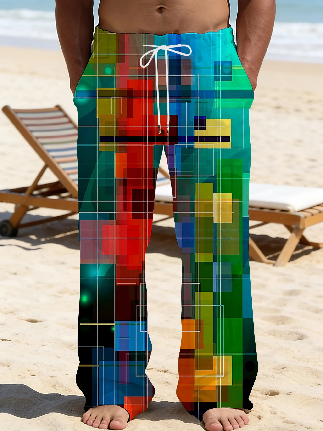 2026 Men's Printed Straight Leg Pants Drawstring Waist Loose Fit Casual Summer Beach Wear Fashion Trendy Trousers
2026 Men's Printed Straight Leg Pants Drawstring Waist Loose Fit Casual Summer Beach Wear Fashion Trendy Trousers