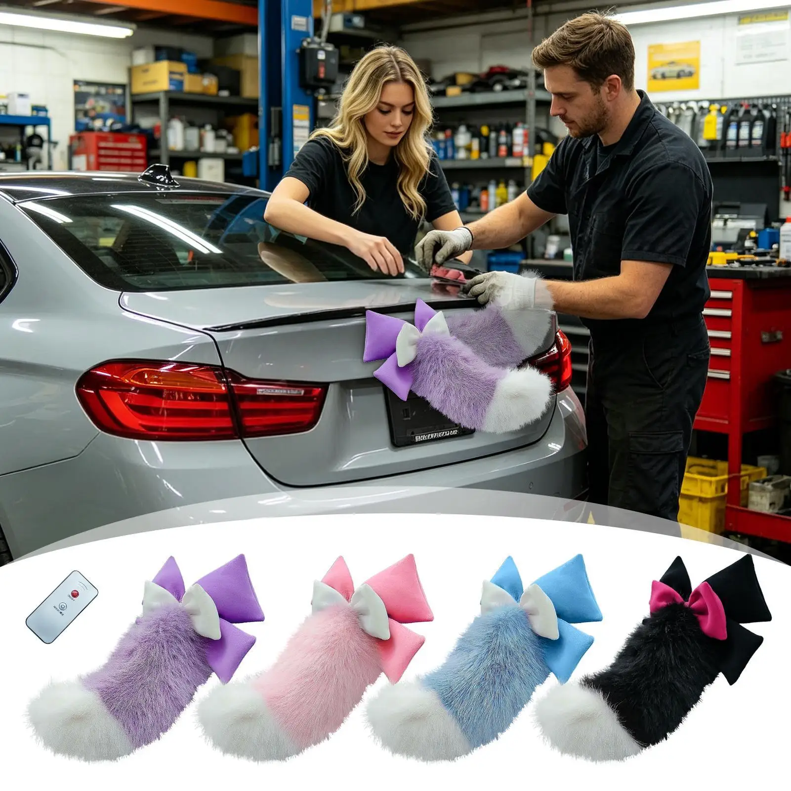 Electronic Cat Tail Wireless Remote Control Self-Adhesive Movable Decoration Car Tail For Bumper Trunk RV Automotive Auto
Electronic Cat Tail Wireless Remote Control Self-Adhesive Movable Decoration Car Tail For Bumper Trunk RV Automotive Auto