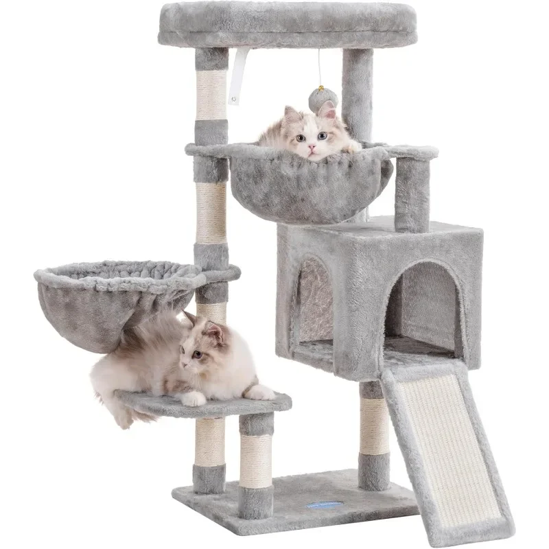 Cat Tree, Cat Tower for Indoor Cats, Cat House with Large Padded Bed, Cozy Condo, Hammocks, Sisal Scratching Posts, Big
Cat Tree, Cat Tower for Indoor Cats, Cat House with Large Padded Bed, Cozy Condo, Hammocks, Sisal Scratching Posts, Big