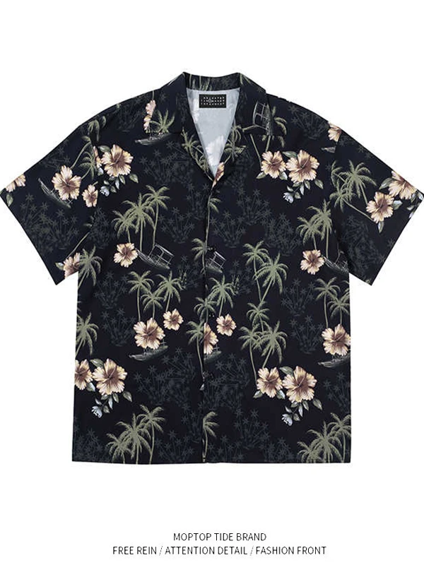 Loose Men's Short Sleeve Shirt Summer Fashion Coconut Tree Print Beach Shirt Casual Lightweight Polyester Youth All Seasons
Loose Men's Short Sleeve Shirt Summer Fashion Coconut Tree Print Beach Shirt Casual Lightweight Polyester Youth All Seasons