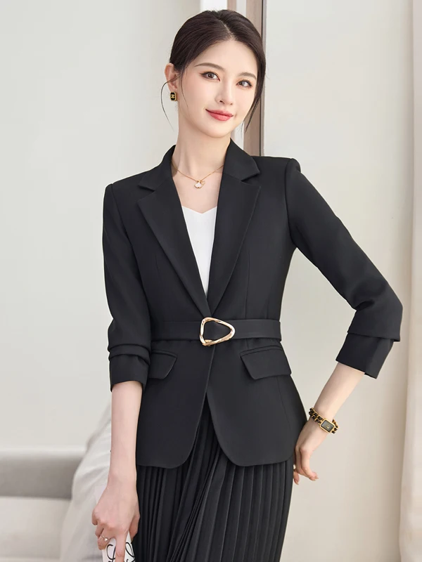 Professional Two-Piece Suit Set for Women Commute OL Style A-Line Pleated Skirt Long Sleeve Pure Color Autumn Fashion
Professional Two-Piece Suit Set for Women Commute OL Style A-Line Pleated Skirt Long Sleeve Pure Color Autumn Fashion