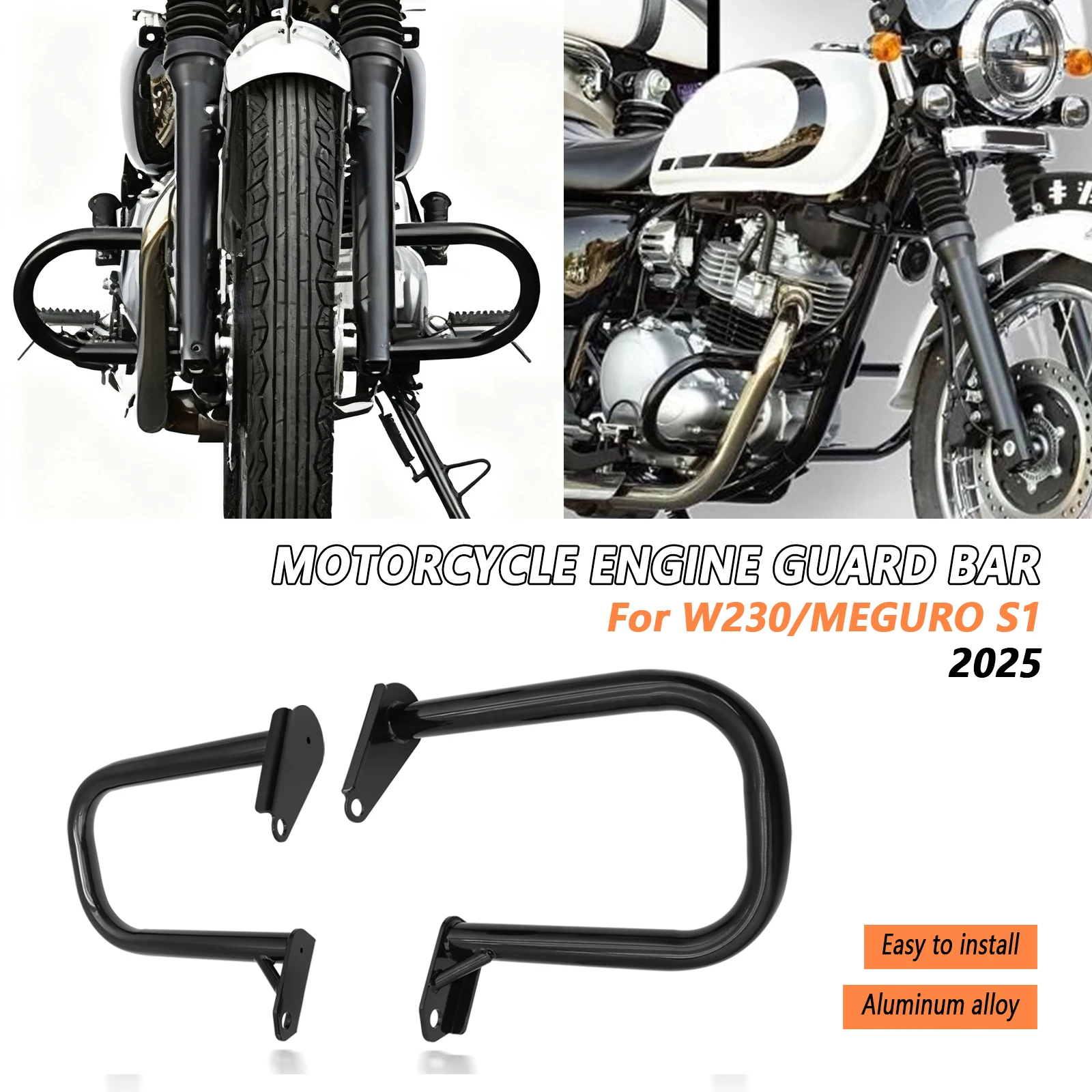 W230 2025 защита двигателя, бампер, мотоциклетная рама, защитные планки для Kawasaki W230 MEGURO S1 2025
W230 2025 защита двигателя, бампер, мотоциклетная рама, защитные планки для Kawasaki W230 MEGURO S1 2025