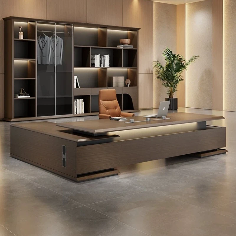 High end light luxury boss table Modern simple large desk office desks and workstations computer study room tables furniture
High end light luxury boss table Modern simple large desk office desks and workstations computer study room tables furniture