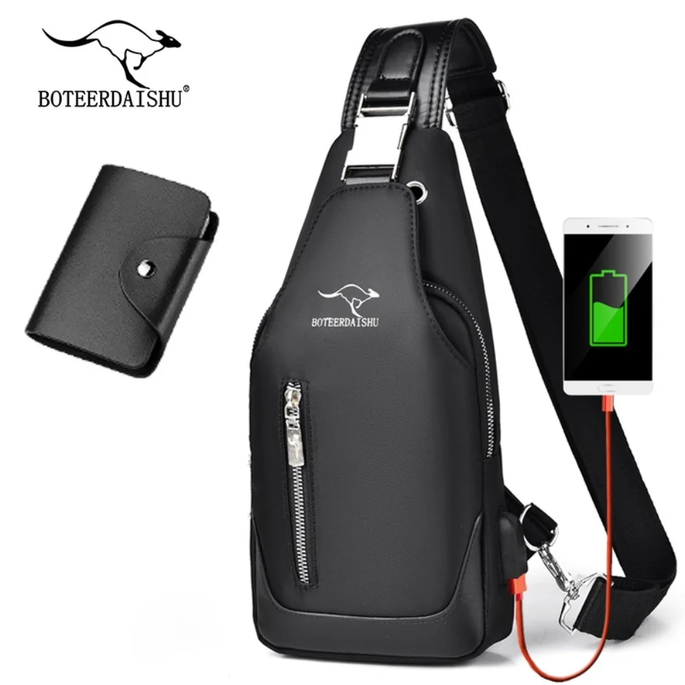 Men 's Bag Casual Fashion USB Charging Cross-Border Trendy Shoulder Bag Outdoor Trendy Chest Bag Small Satchel Handbag
Men 's Bag Casual Fashion USB Charging Cross-Border Trendy Shoulder Bag Outdoor Trendy Chest Bag Small Satchel Handbag