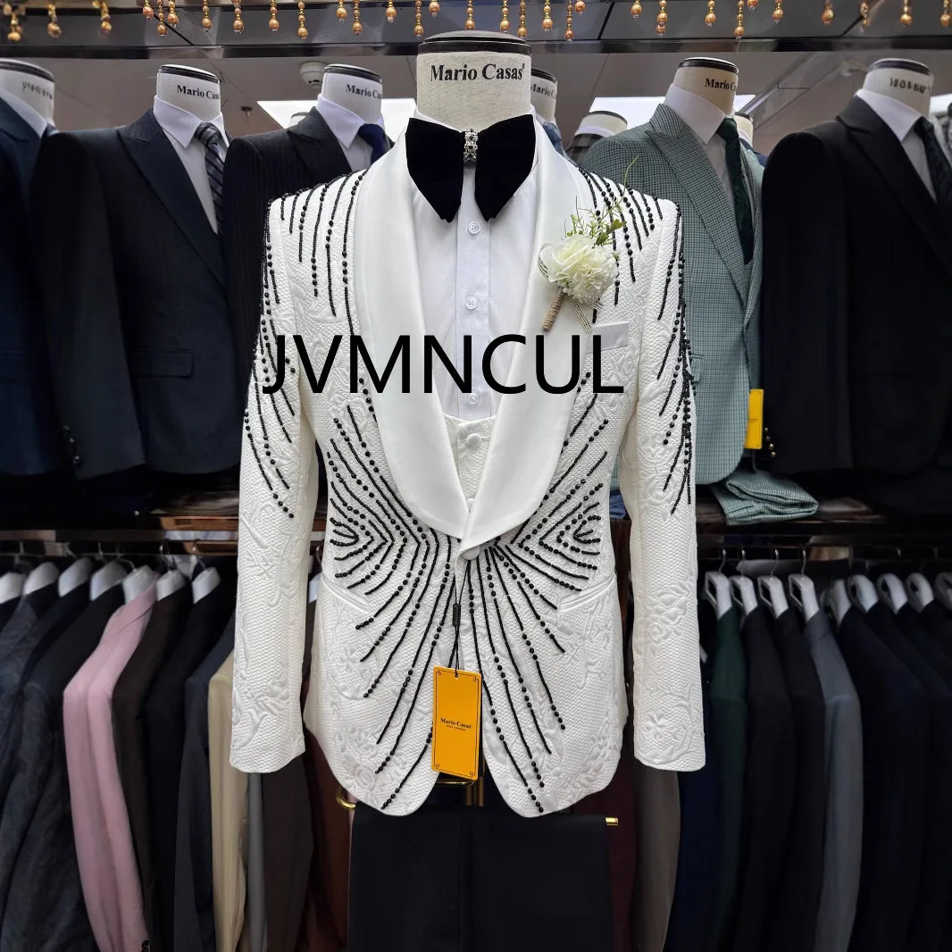 Premium European and American Fashion Men's Suit, White Wedding Tuxedo 3-Piece Suit, In-Stock and High-End for Work 2025
Premium European and American Fashion Men's Suit, White Wedding Tuxedo 3-Piece Suit, In-Stock and High-End for Work 2025