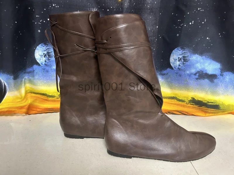 Medieval Retro Knight Cosplay Pu Leather Boots Retro Shoes For Women Halloween Carnival Party Gothic High Tube Lace Up Shoes
Medieval Retro Knight Cosplay Pu Leather Boots Retro Shoes For Women Halloween Carnival Party Gothic High Tube Lace Up Shoes