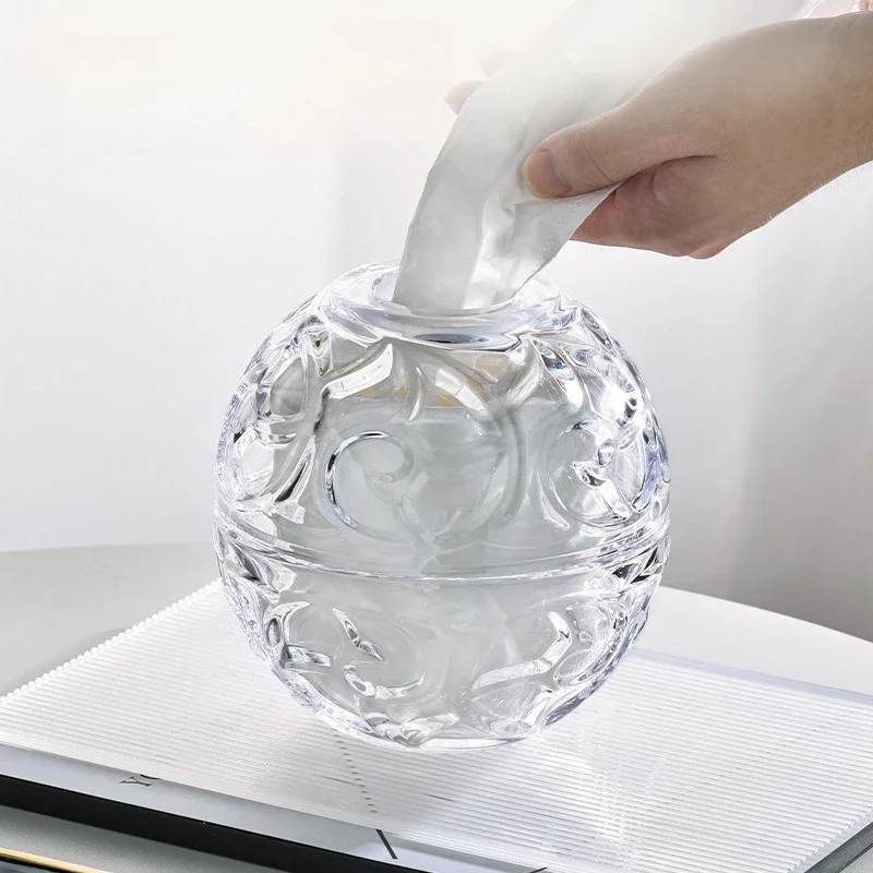 New creative restaurant tabletop thickened household storage box with tissue box, roll paper tube glass
New creative restaurant tabletop thickened household storage box with tissue box, roll paper tube glass