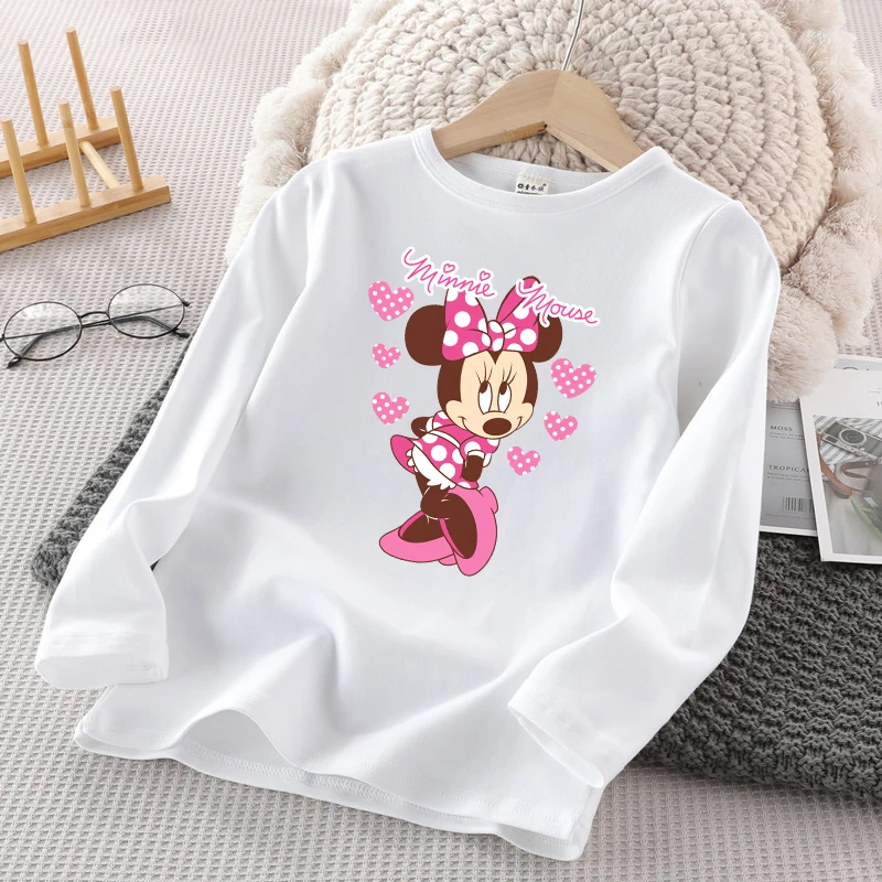 Disney Minnie Mouse Kids Long Sleeve T-Shirt Girls Winter Casual Warm Tops Cartoon Cute Pullover Kawaii Children Clothing Gifts
Disney Minnie Mouse Kids Long Sleeve T-Shirt Girls Winter Casual Warm Tops Cartoon Cute Pullover Kawaii Children Clothing Gifts