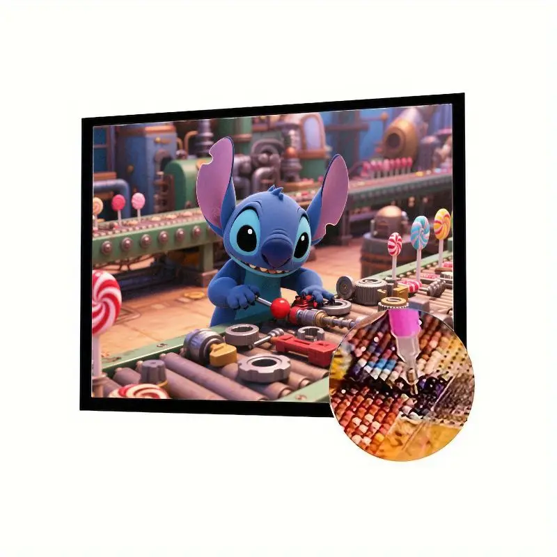 1 шт. Disney Stitch 5D набор для алмазной живописи, полная дрель DIY Diamond Art с милой строчкой, работающим в конфетной фабрике с леденцом 
1 шт. Disney Stitch 5D набор для алмазной живописи, полная дрель DIY Diamond Art с милой строчкой, работающим в конфетной фабрике с леденцом