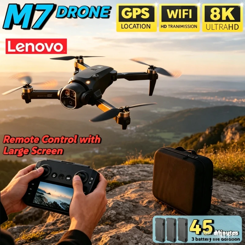 Lenovo M7 RC Drone 8K Professional HD Aerial Photography Remote Control Aircraft HD Dual Camera Quadcopter Boy Toys Gifts Drone
Lenovo M7 RC Drone 8K Professional HD Aerial Photography Remote Control Aircraft HD Dual Camera Quadcopter Boy Toys Gifts Drone