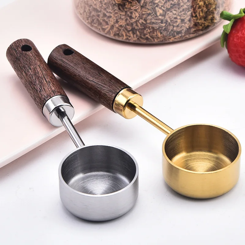 15ml Stainless Steel Measuring Spoon Tablespoon Coffee Scoop Wood Handle Sugar Powder Coffee Bean Measure Spoon Kitchen Tools
15ml Stainless Steel Measuring Spoon Tablespoon Coffee Scoop Wood Handle Sugar Powder Coffee Bean Measure Spoon Kitchen Tools