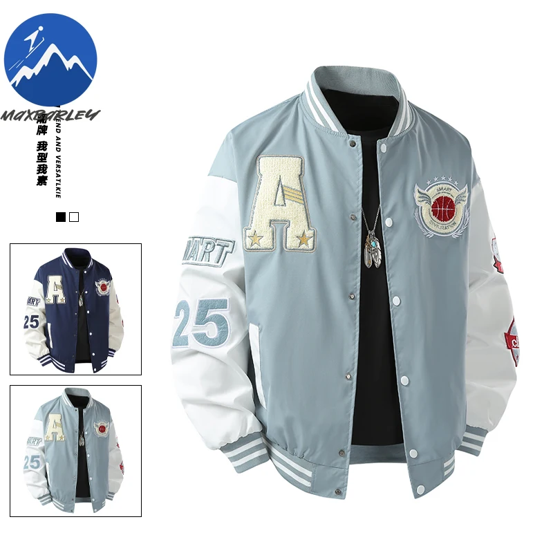 Maxbarley Baseball Jacket Men 2025 Autumn Casual Retro Splicing Embroidery Baseball Suit Overcoat Street Loose Windproof Jackets
Maxbarley Baseball Jacket Men 2025 Autumn Casual Retro Splicing Embroidery Baseball Suit Overcoat Street Loose Windproof Jackets
