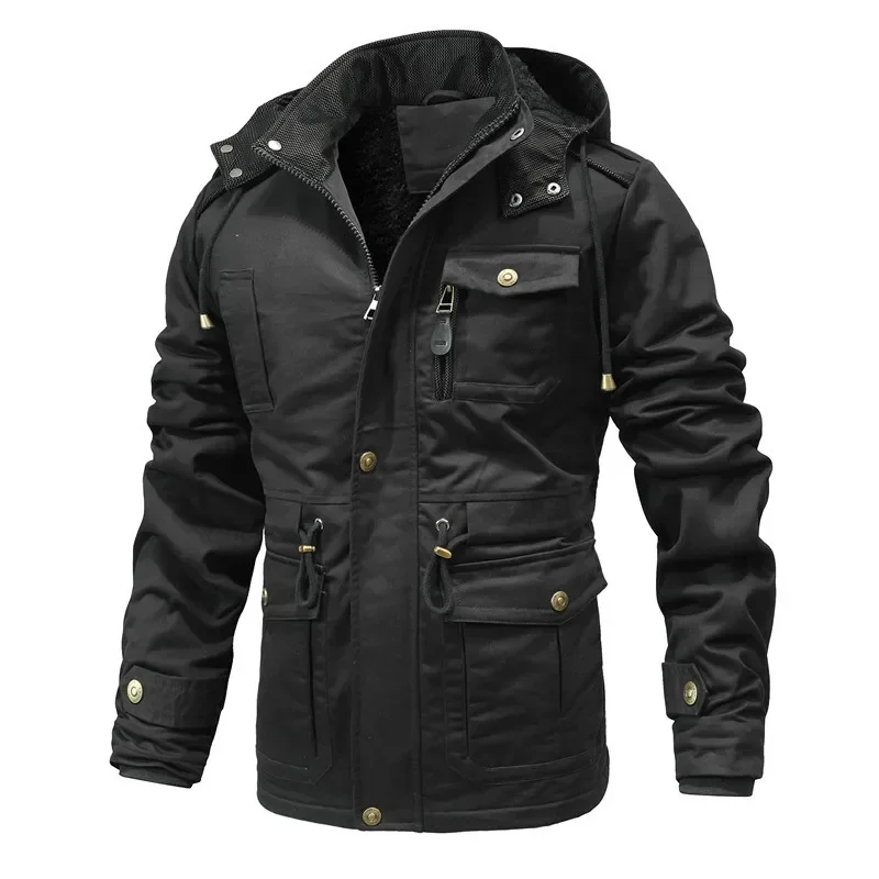 New Male Outdoor Tooling Men Military Jackets Multi Pockets Winter Coats Hooded Casual Parkas Fleece Down Jackets Casual Jackets
New Male Outdoor Tooling Men Military Jackets Multi Pockets Winter Coats Hooded Casual Parkas Fleece Down Jackets Casual Jackets