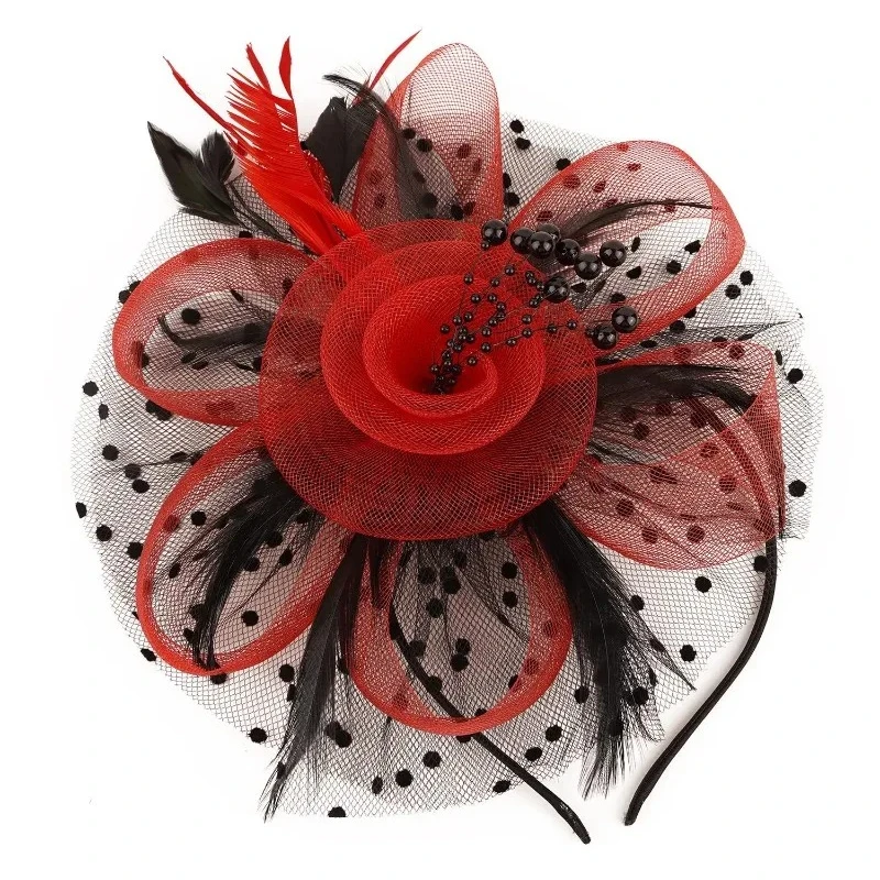 Vintage Feather Beaded Flower Mesh Headband, European Style Exaggerated Hair Piece for Wedding, Banquet & Cheongsam
Vintage Feather Beaded Flower Mesh Headband, European Style Exaggerated Hair Piece for Wedding, Banquet & Cheongsam