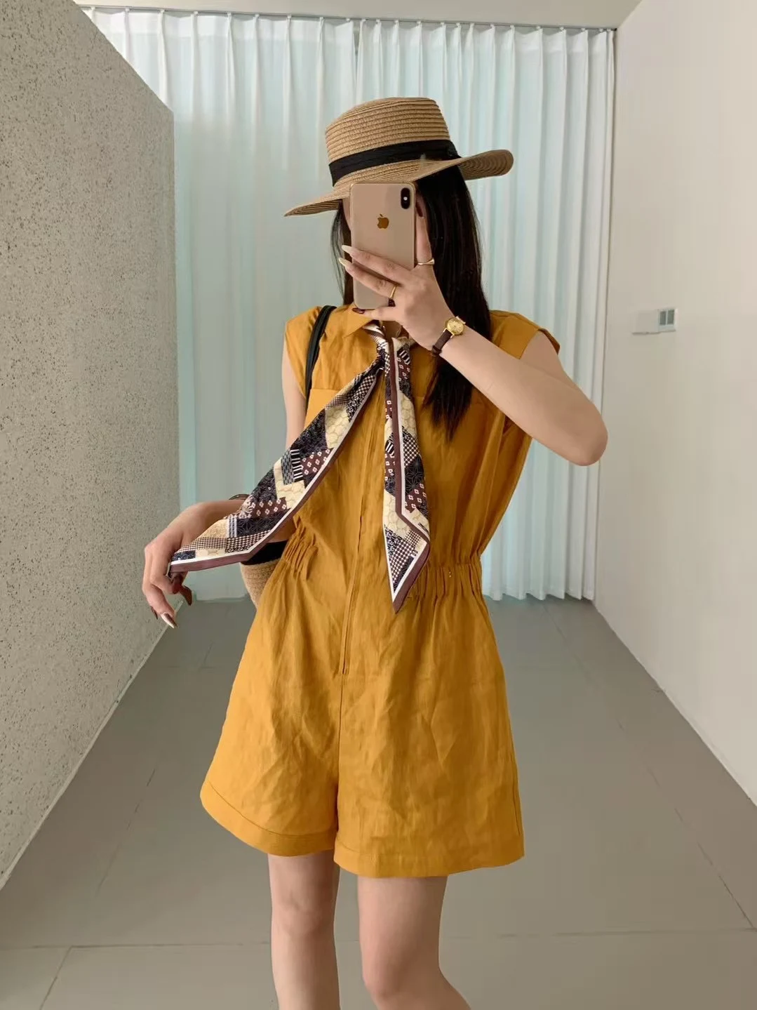 Trendy Linen One-Piece Pants Women's Sleeveless Wide Leg Pants High Waist Short Pants Fashionable Slimming Cargo Pants
Trendy Linen One-Piece Pants Women's Sleeveless Wide Leg Pants High Waist Short Pants Fashionable Slimming Cargo Pants