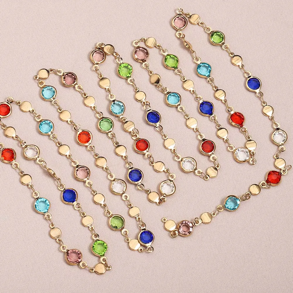 1M Multicolor Shiny Crystal Beads Chains Glass Long Beaded Chain for Necklace Bracelet DIY Jewelry Making Wholesale Supplies
1M Multicolor Shiny Crystal Beads Chains Glass Long Beaded Chain for Necklace Bracelet DIY Jewelry Making Wholesale Supplies