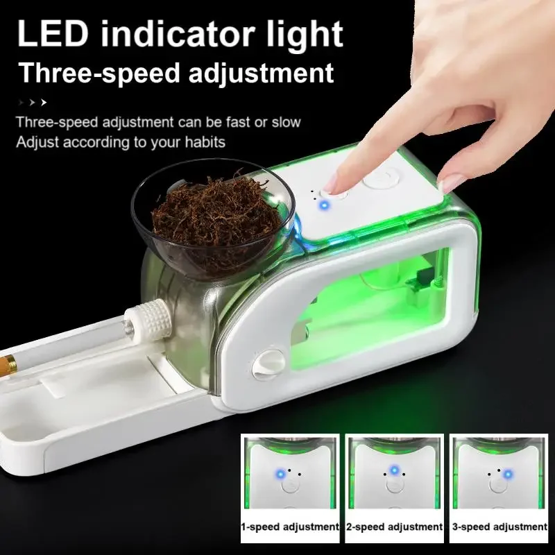 5.5mm 6.5mm 8mm Universal Cigarette Rolling Machine LED Transparent Electric Tobacco Filling Injector Maker Smoking Accessories
5.5mm 6.5mm 8mm Universal Cigarette Rolling Machine LED Transparent Electric Tobacco Filling Injector Maker Smoking Accessories