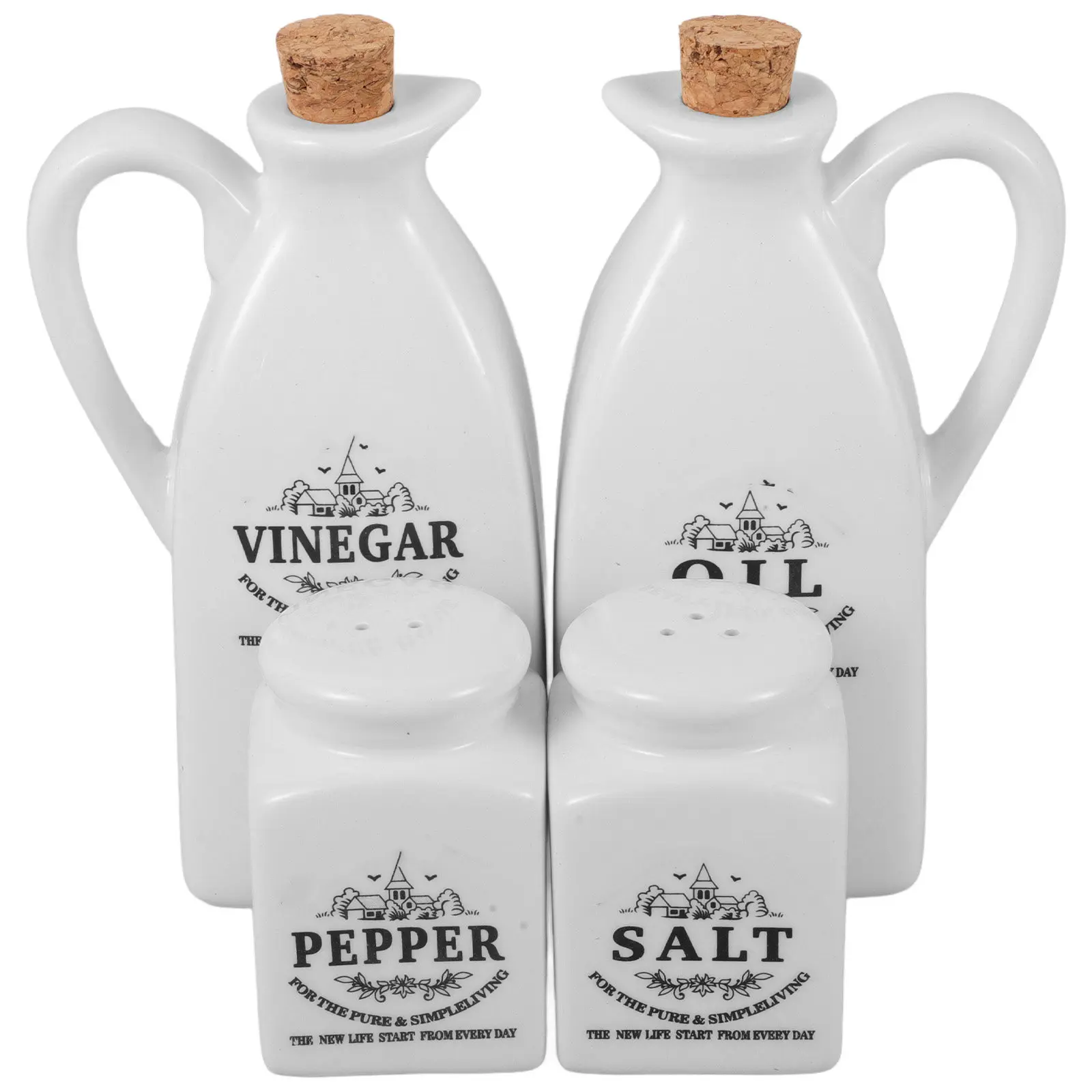 Набор из 4 керамических бутылок для приправ премиум-класса с бамбуковым подносом для масла, соусов, уксуса, соевого соуса
Набор из 4 керамических бутылок для приправ премиум-класса с бамбуковым подносом для масла, соусов, уксуса, соевого соуса