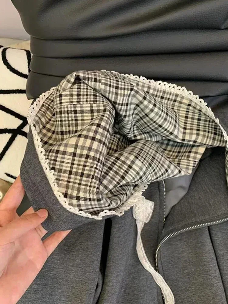 Retro Lace Patchwork Hoodies Women Long Sleeve High Quality Gray Sweatshirts Casual Korean Female Sweet Simple Tops Spring
Retro Lace Patchwork Hoodies Women Long Sleeve High Quality Gray Sweatshirts Casual Korean Female Sweet Simple Tops Spring