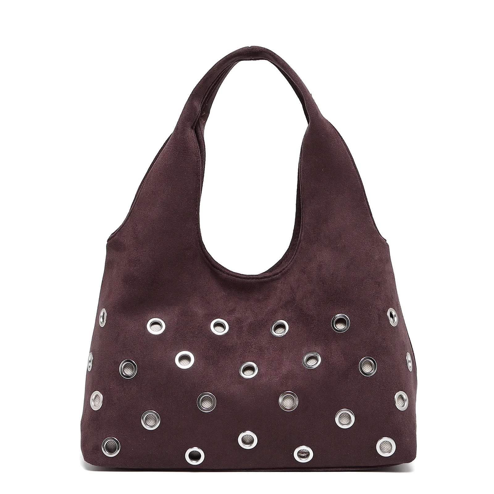 Винтажная женская сумка на плечо из мягкой кожи с заклепками, однотонная бархатная сумка-тоут высокого качества, большая вместительная сумка для путешествий
Винтажная женская сумка на плечо из мягкой кожи с заклепками, однотонная бархатная сумка-тоут высокого качества, большая вместительная сумка для путешествий