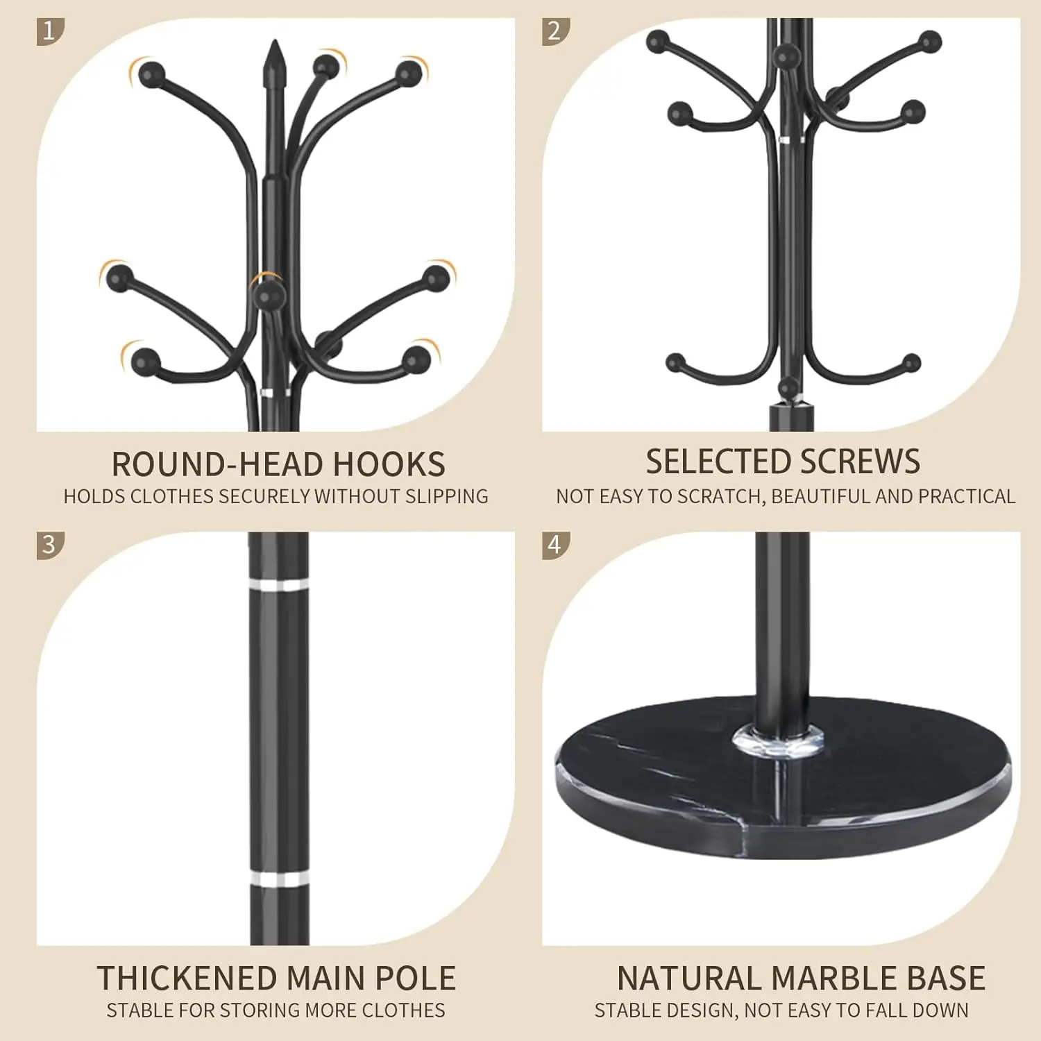 Metal Coat Rack Stand, Modern Freestanding Coat Rack With Natural Marble Base, Coat Racks And Coat Hall Tree Hanger Stand For
Metal Coat Rack Stand, Modern Freestanding Coat Rack With Natural Marble Base, Coat Racks And Coat Hall Tree Hanger Stand For