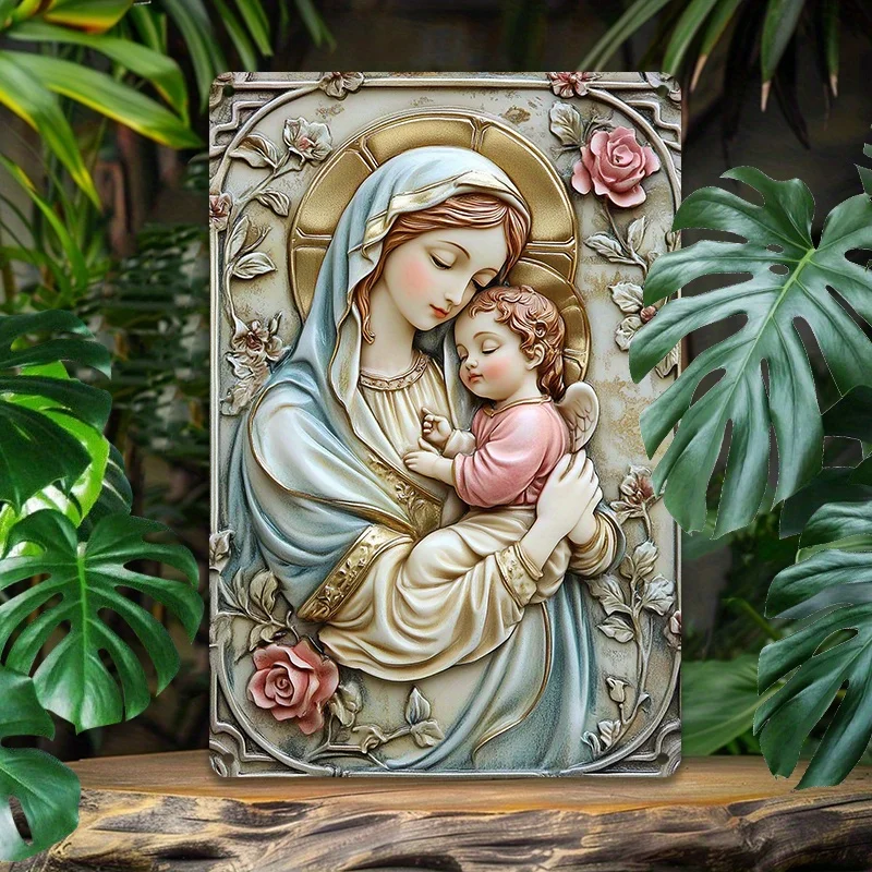 Virgin Mary and Jesus Metal Wall Art - High Quality HD Printed Aluminum Tin Sign, Weather Resistant Garden & Home Decor
Virgin Mary and Jesus Metal Wall Art - High Quality HD Printed Aluminum Tin Sign, Weather Resistant Garden & Home Decor