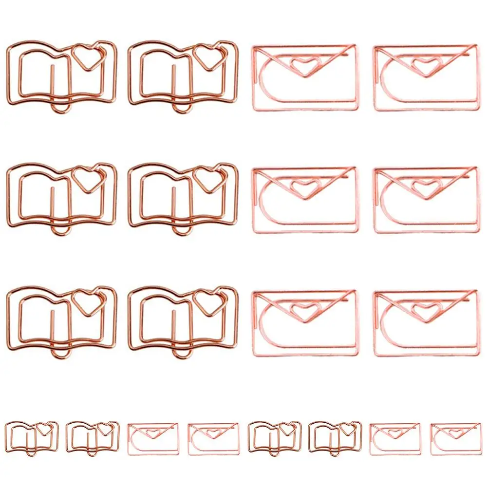 20 Pcs Paper Clips Shaped Multi-use Paperclips Exquisite Small Bookmark for Office Rose Gold Supplies Letter
20 Pcs Paper Clips Shaped Multi-use Paperclips Exquisite Small Bookmark for Office Rose Gold Supplies Letter