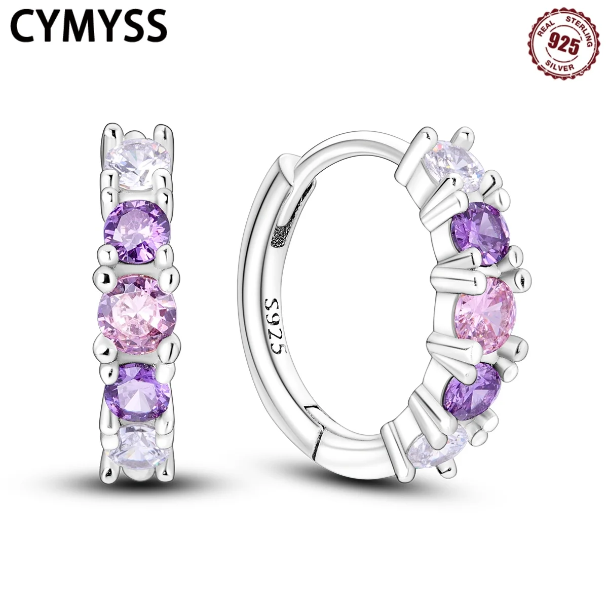 CYMYSS 2025 New 925 Sterling Silver Pink Purple Gradient Earrings Boutique Birthday Party Gift Trend Jewelry Women's Earrings
CYMYSS 2025 New 925 Sterling Silver Pink Purple Gradient Earrings Boutique Birthday Party Gift Trend Jewelry Women's Earrings