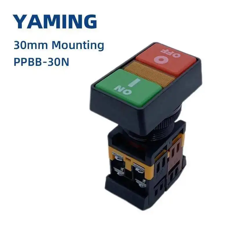 30mm Push Button Switch 10A ON-OFF 2 Positions 4 Terminals Screws Electric Control PPBB-30N
30mm Push Button Switch 10A ON-OFF 2 Positions 4 Terminals Screws Electric Control PPBB-30N