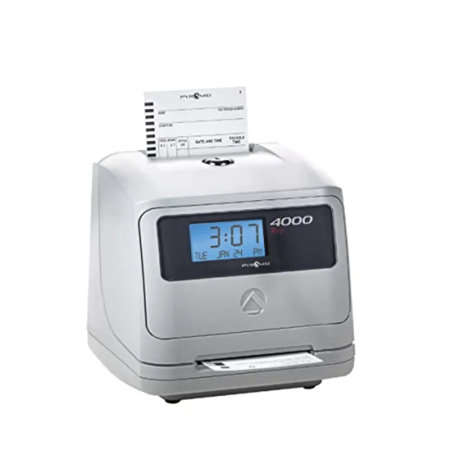 - Model 4000 Auto Totaling Time Clock, Electronic Time Punch Clock for Small Busin, Bundle Includes: 25 Time Cards, Ribbon and
- Model 4000 Auto Totaling Time Clock, Electronic Time Punch Clock for Small Busin, Bundle Includes: 25 Time Cards, Ribbon and