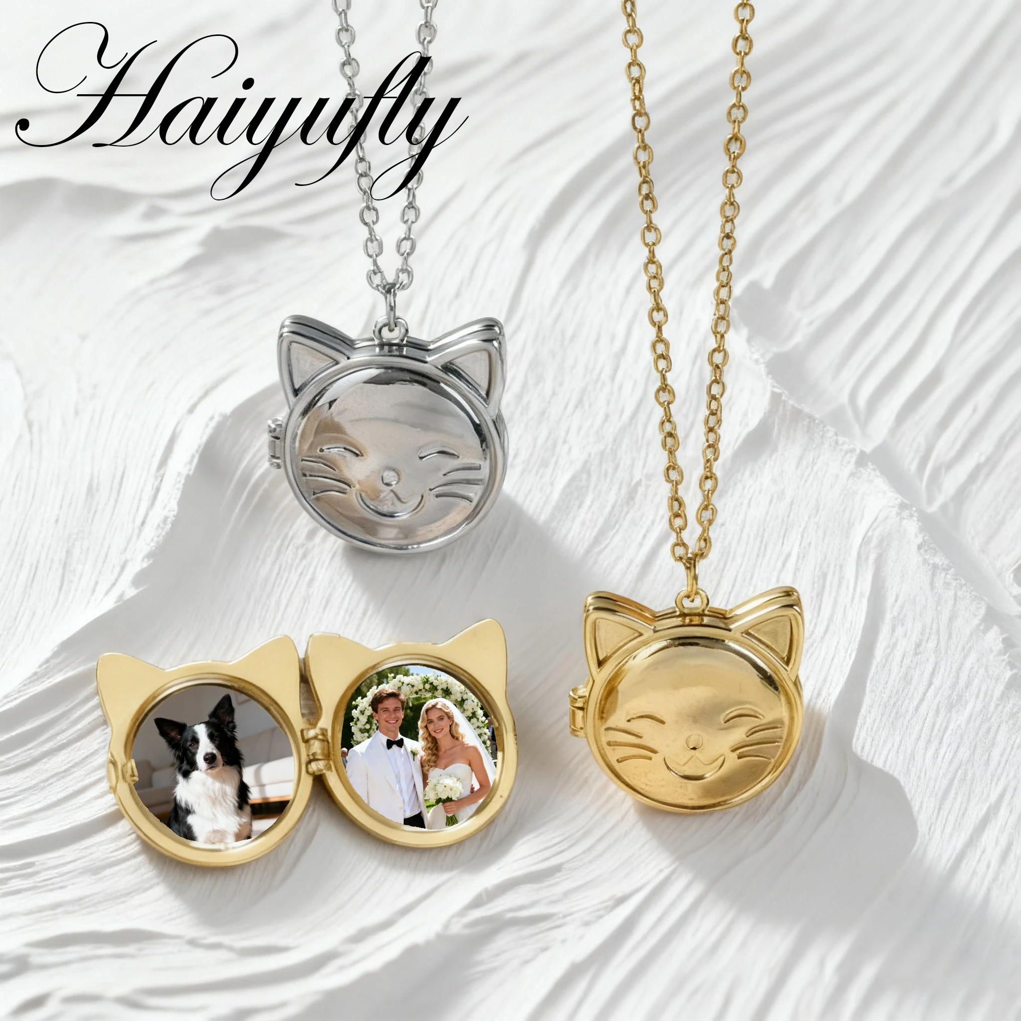 Haiyufly персонализированное фотомедальон ожерелье для женщин кошка домашнее животное сердце кулон ювелирные изделия из медного сплава колье-цепочка мемориальный подарок
Haiyufly персонализированное фотомедальон ожерелье для женщин кошка домашнее животное сердце кулон ювелирные изделия из медного сплава колье-цепочка мемориальный подарок