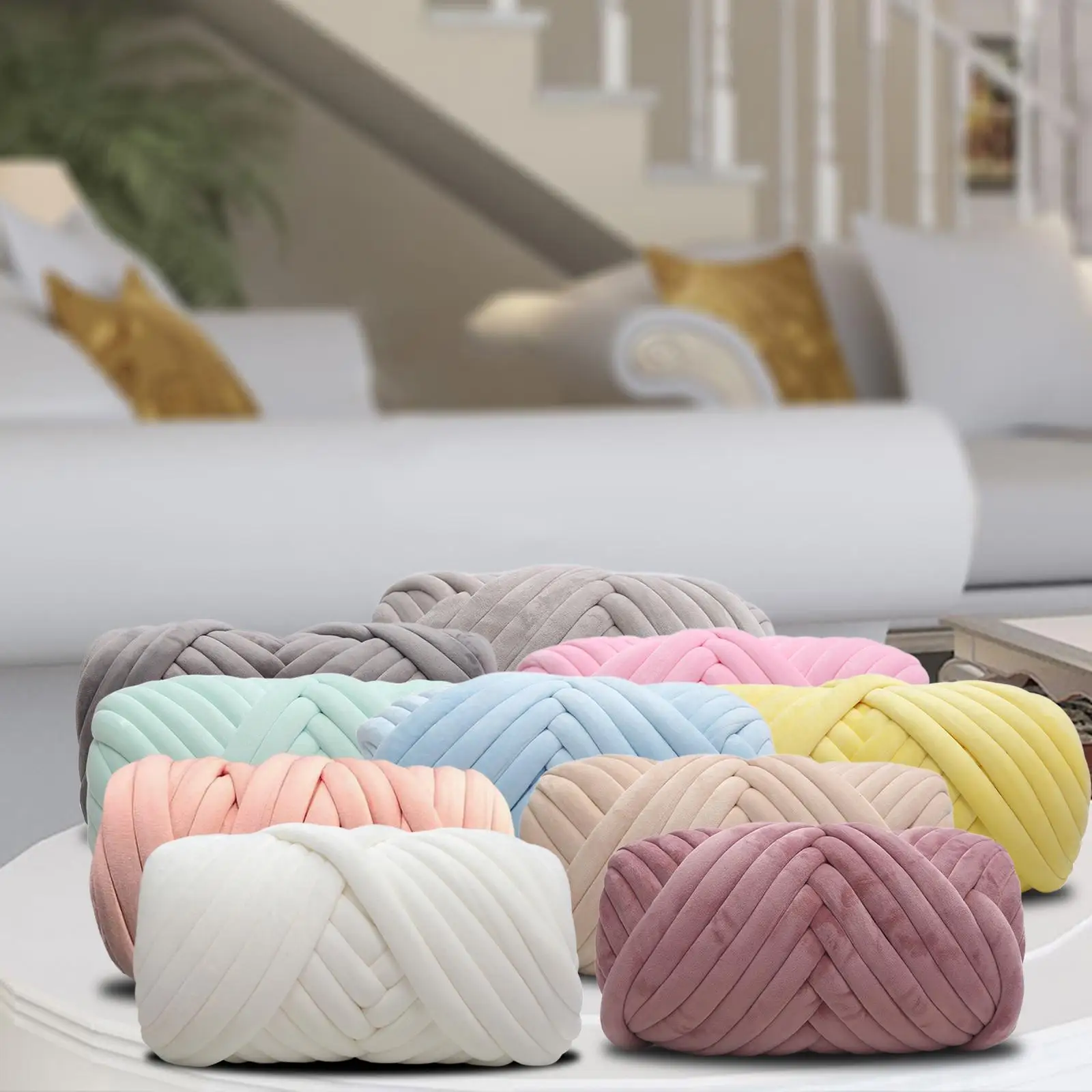1kg Chunky Yarn for Arm Knitting, Ideal for Making Pillows, Baskets, and Sweaters
1kg Chunky Yarn for Arm Knitting, Ideal for Making Pillows, Baskets, and Sweaters